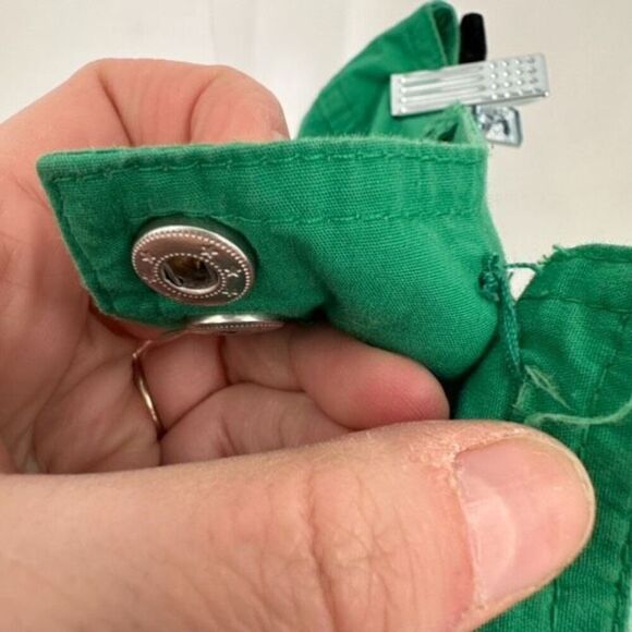 Lulu-B Womens Flat Front Hi Rise Stretch Ankle Cropped Pants Kelly Green Size 12 - Picture 16 of 16